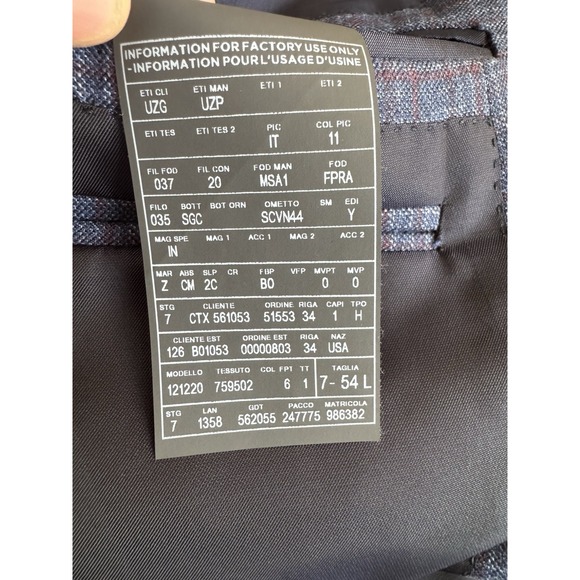 Ermenegildo Zegna Blazer - Cashmere Silk And Linen Blue With White And Burgundy - Picture 14 of 15